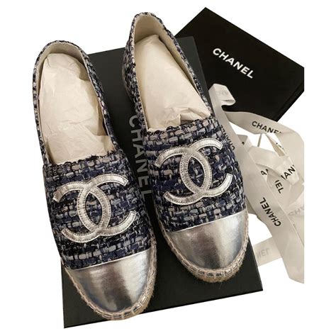 chanel espadrilles blue|authentic chanel espadrilles for sale.